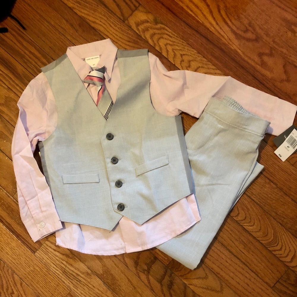 Can Heusen Dress Shirt (Vest | Tie) + Dress Pants